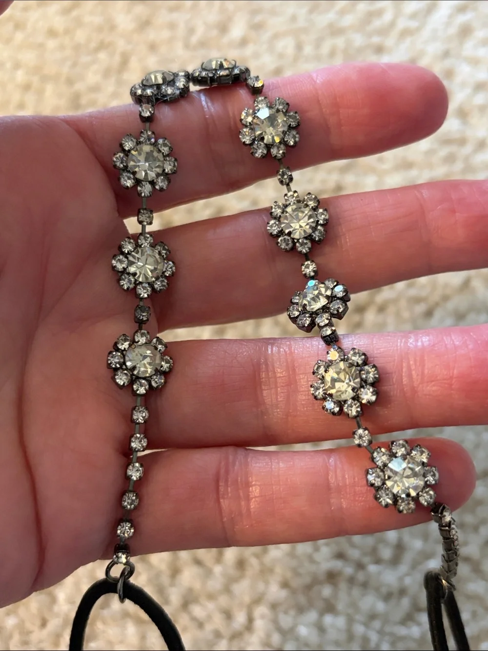 Rhinestone Crystal Flower Floral Headband - NWOT